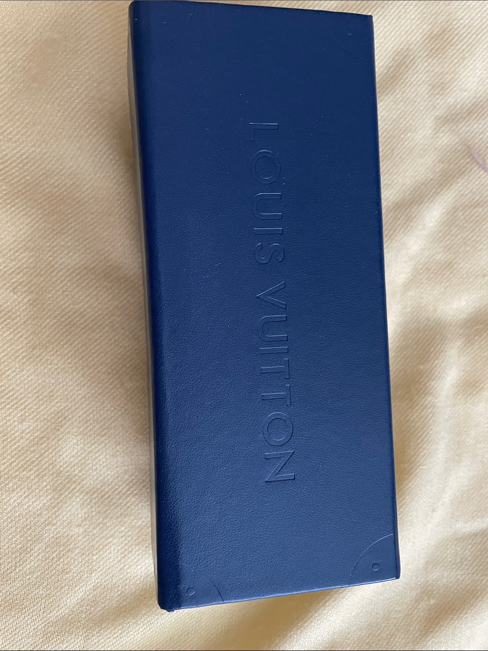 French Designer Navy Blue Sunglasses Case